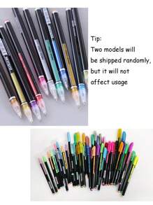 12-60pcs/Set Colorful Ballpoint Pens, 1.0mm Point Neutral Art Bullet Journaling Pens Back To School,Room Decor , Ramadan Decor, Home Decor, Bathroom Decor