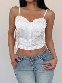 INAWLY Camiseta sin tirantes casual y de moda para uso diario de mujeres