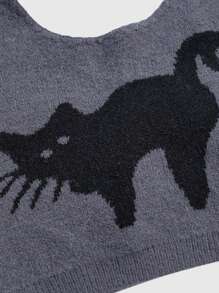 Women's Neck Tie Back Detail Knit Top