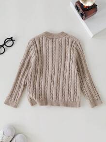 PrepCrw Young Boys Cardigans Simple Fashion Daily Casual - Beige - View 2