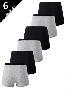 Young Boys School Comfort Cotton Blend 6 Packs Boxer Briefs