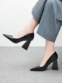 CUCCOO BIZCHIC New Pointed Toe Low Vamp Sexy Elegant High Heels For Women Spring Shoes Spring Break Easter For Christmas - Black - View 3