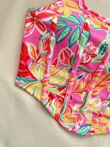 SHEIN VCAY 度假春夏针织印花修身短款女式背心春季女士街头潮流休闲度假，欧洲夏季