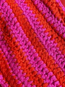 Soleia 2pcs Women Summer Beach Vacation Contrast Color Halter Tied Bikini Set,Valentine's Day,Valentines Clothes,Summer Beach Vacation Outfits Woman - Multicolor - View 6