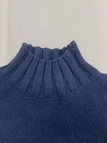 SHEIN LUNE Printed Turtleneck Women Sweater, Casual And Fashionable For Daily Wear Knit Pullover Fall Winter