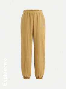 SHEIN 2 件套男童前拉链连帽衫和长裤，简约设计 - 黑色 - 查看 9