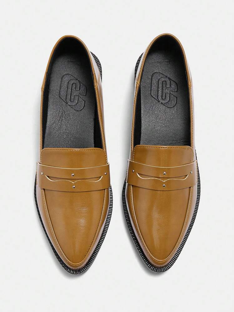 CUCCOO CURVES Plus Size Wide Fit Platform Thick Sole Shoes, Flat Pointed Toe Solid Black High Vamp Lace-Up Oxfords, English Style Shoes Women