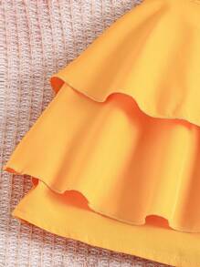 SHEIN Conjunto informal de 2 piezas para niñas preadolescentes con top de tirantes de unicolor y pantalones de pierna ancha con estampado de mandala, ideal para resort y vacaciones