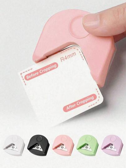 1PC Corner Rounder R4 Corner Punch Portable Paper Trimmer Cutter For Cards Photo Cutting DIY Craft Scrapbooking Tools, Chamfering Cutter Cutting ToolHandmade Photo Paper Card Right Angle Pointed Arc Trimming Paper Cutter, Back To School, School Supplies, Back To School, School Supplies