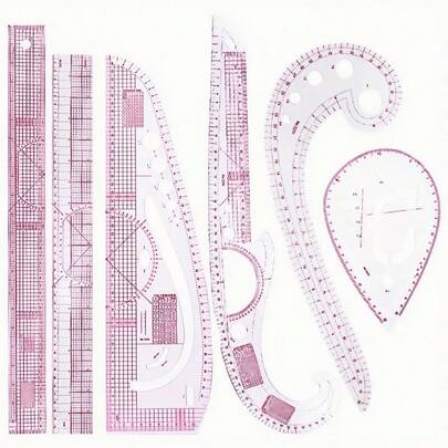 1 件/1 套法国曲线公制尺套装，缝纫测量裁缝绘图模板工艺工具，法国公制尺曲线尺，缝纫尺，裁缝工具，缝纫工具裁缝尺多功能适用于 DIY 或服装制版