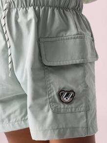 SUMWON 儿童夏季两件套休闲运动套装，包括T恤和抽绳短裤，适合日常穿着，舒适透气，男童款。