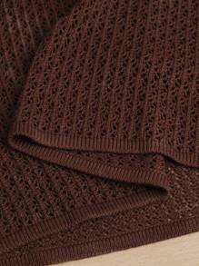 Anewsta 女士纯色喇叭袖毛衣裙，休闲假日风格