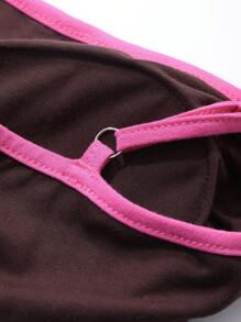 DAZY Contrast Trim Built-In Padded Camisole Top