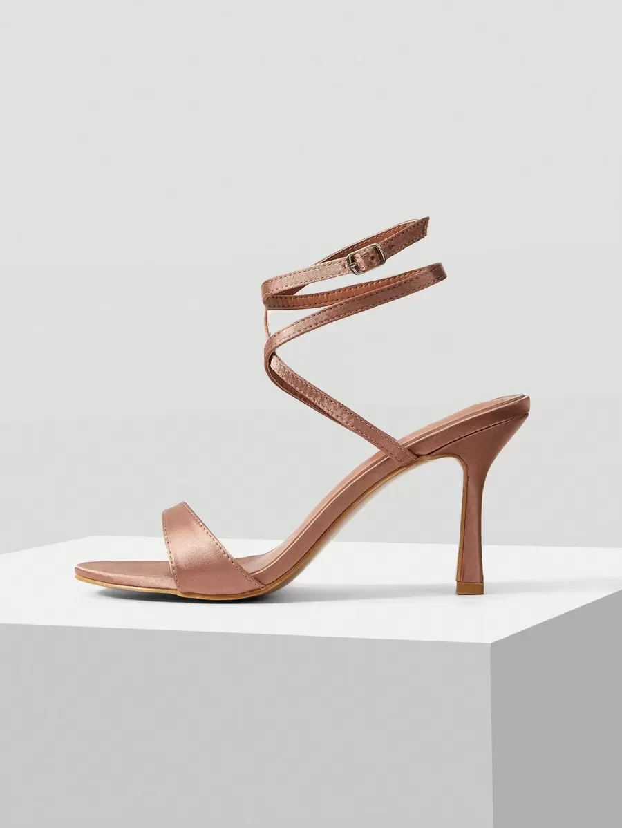 MOTF PREMIUM WOMEN'S MINIMALIST FASHION ANKLE STRAP HIGH HEEL SANDALS, SUMMER FOR CHRISTMAS - Bronze - View 2