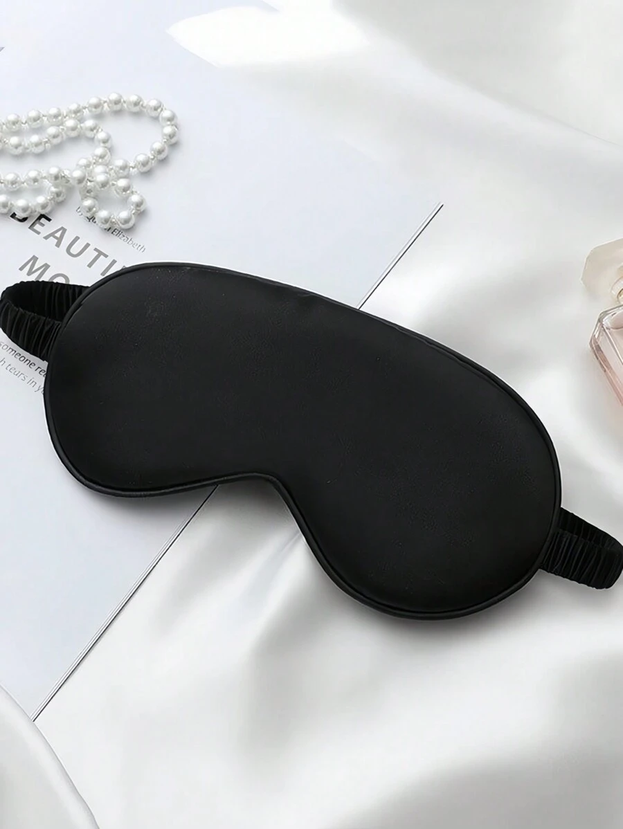 1/2/3/4 件 20.5 厘米黑色舒适睡眠眼罩，弹性透气遮光眼罩，适用于卧室、旅行、办公室、学校、返校用品、生日礼物 - 黑色 - 查看 1
