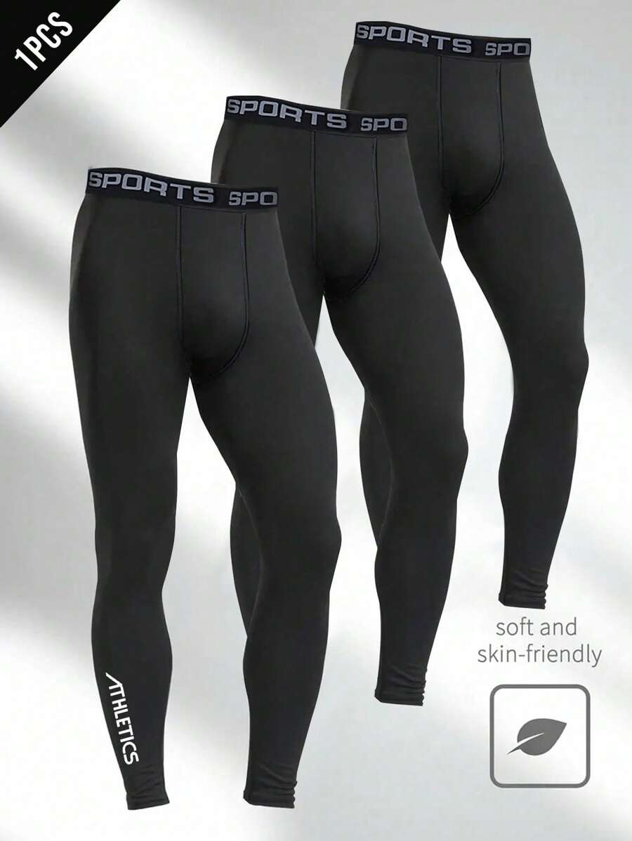 Gym Rark Quần legging tập luyện nam kiểu boyfriend in chữ, quần bó thể thao tập luyện hàng ngày, quần bó nén, quần tập gym. - màu đen - Xem 1