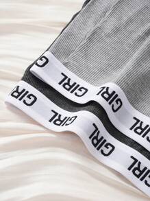 EasyFave 3pcs Set Women's Minimalist Letter Waistband Briefs