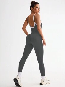 Easithlete 运动连体裤 / 无缝 / 高腰 / 可调节