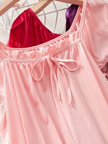 SHEIN 3 件套加大码纯色睡袍 - 彩色 - 查看 3