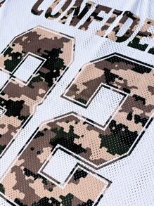 Manfinity LEGND 2 Pieces Plus Size Men's Casual Round Neck Short Sleeve Printed Top And Pants Set - Multicolor - View 6