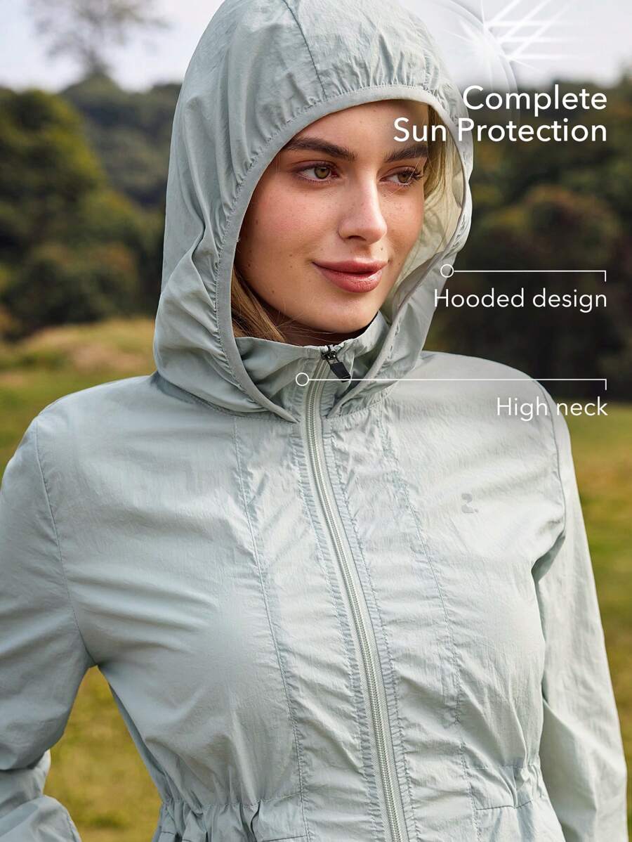 OutZeal Jaqueta de Proteção Solar de Mulher OutZeal com Capuz, UPF50