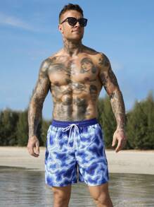 Surfspeed Men's All-Over Print Drawstring Waist Casual Beach Shorts Men Swim Trunks - Multicolor - View 6