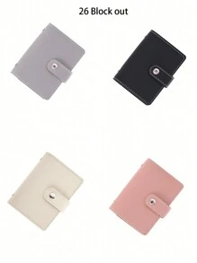 1 szt. Unisex Bank Card Bag z 24/26 plastikowymi wkładkami z guzikami, antykradzieżowa i antymagnetyczna torba do przechowywania certyfikatów bankowych, smukły portfel kieszonkowy, organizer na karty identyfikacyjne, wizytówki, łatwe sortowanie i oddzielanie różnych kart bankowych, karty VIP (dostępne w wielu kolorach), Boho Vibes - Czarne - Zobacz 4