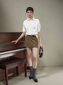 SHEIN Unity 女士休闲串珠无袖针织上衣情人节毛衣春季上衣情人节服装 - 白色 - 查看 6