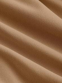 SHEIN MOD Đầm hai dây họa tiết caro liền thân Plus Camel - Lạc đà - Xem 4