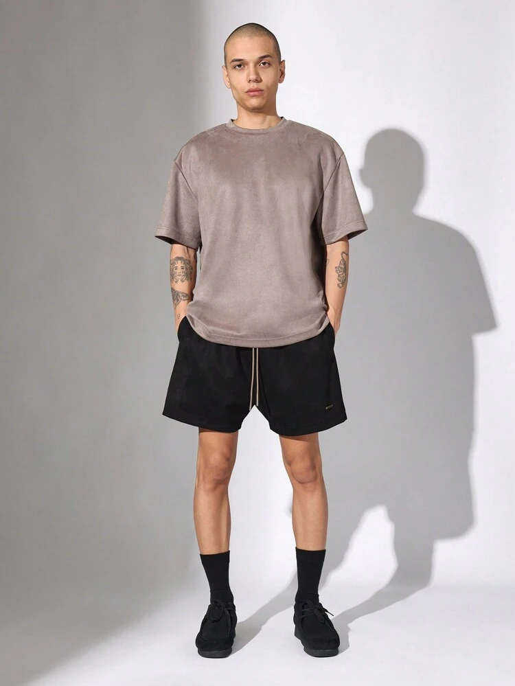 Suedette Essential Regular Fit T-Shirt Co-Ord Set