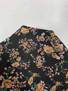 SHEIN Frenchy 大码休闲日常简约时尚连衣裙 - 黑色 - 查看 7