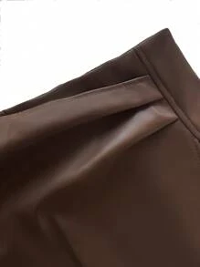 Sweetra Women's American Vintage Sexy Bodycon Solid Color Mini Skirt, Versatile For All Seasons