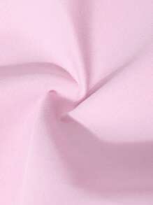 Teen Girls Vacation Casual Style Pink Chiffon Ruffled Blouse + Straight Leg Pants