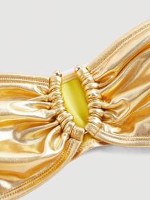 SHEIN MOD 女士纯色比基尼泳装，简约时尚休闲日常穿着，泳装套装，性感，性感比基尼，女士度假装，海滩度假，夏季海滩度假两件套泳装