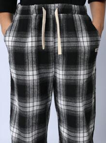 SUMWON Wide Leg Plaid Check Pants Relaxed Fit Casual Drawstring Streetwear Skater Style All-Season Comfortable Everyday Wear Youth Fashion - Multicolor - View 6