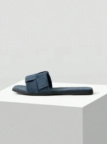 MOTF PREMIUM WOMEN COMFORT MINIMALIST WOVEN FLAT SANDALS SPRING SHOES SPRING BREAK EASTER - Blue - View 4