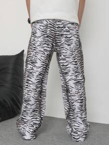 Manfinity EMRG Men's Fashion Zebra Print Straight Leg Jeans - Multicolor - View 2
