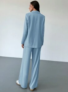 Aloruh 全新优雅商务西装套装，搭配加长夹克，小众设计，适合秋冬所有季节