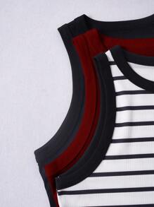 Chiquease Women Casual Versatile Crew Neck Tank Top - Redwood - View 6