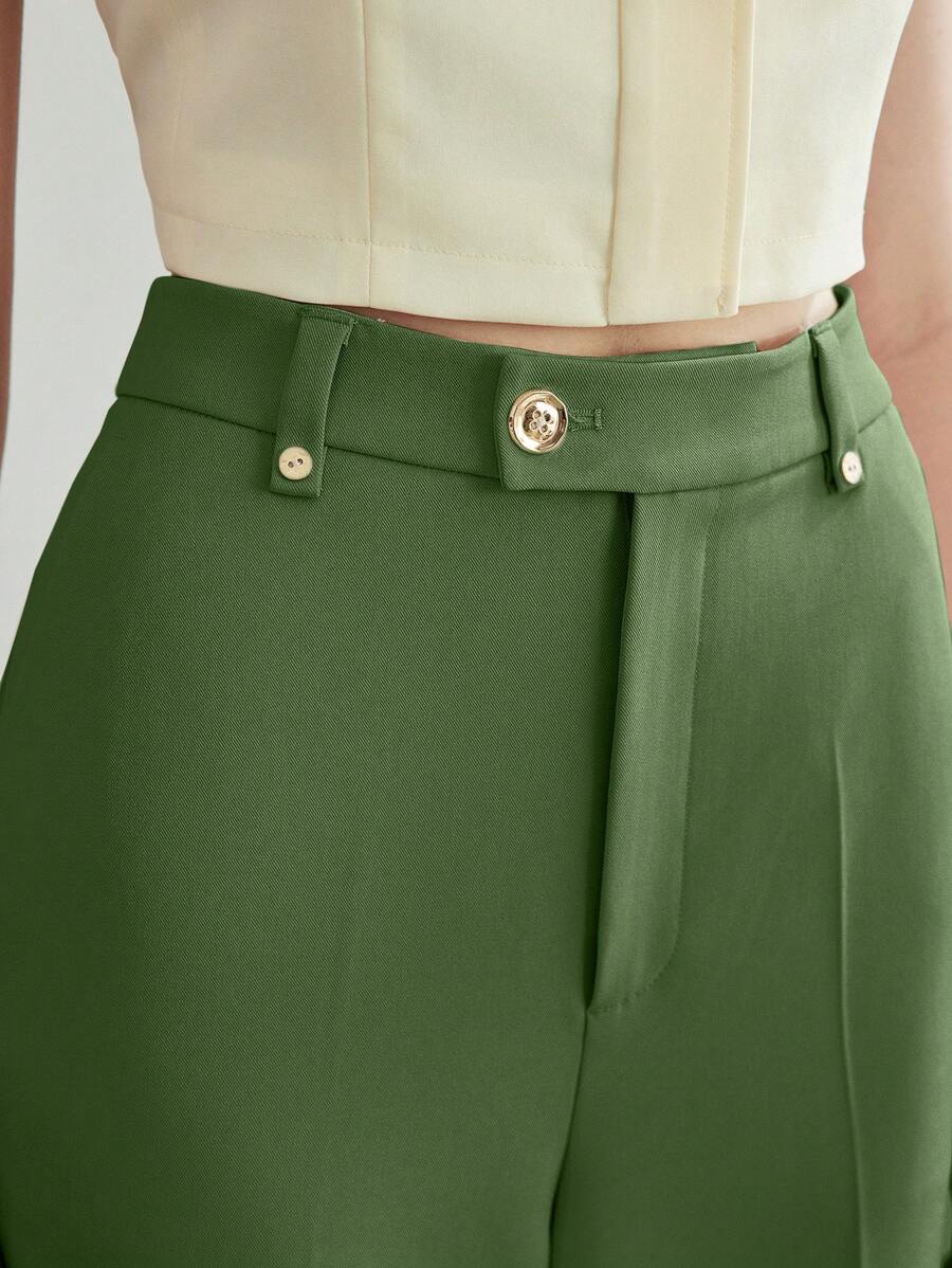 MOTF STUDIO TAILORED PRESS CREASE SUIT PANTS - Green - View 2