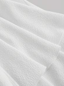 SHEIN MOD Summer Solid Color Sweetheart Neck Bowknot Tie Back Puff Sleeve Mini Dress,Graduation Dress,Birthday Dresses For Women - White - View 4