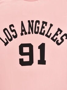 2pcs/Set Teenage Girls Retro American Style Leopard Print T-Shirt And Pants Set - Pink - View 6