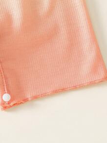 SHEIN 女宝宝休闲渐变色罗纹连体衣