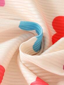 2件套婴儿女童圆领荷叶边彩色碎花短袖连体衣，配发带，可爱舒适，适合春、夏、秋季穿着。 - 彩色 - 查看 7