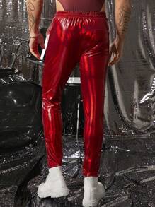 FeverCity Knitted Casual Pants, Simple And Fashionable For Daily Wear - Red - View 2