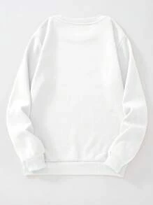 INAWLY Women Sweatshirt Bride Sweatshirt, Personalized Bride Sweatshirt, Embroidered Sweatshirt, Embroidered Bridal Shower Gifts, Holiday T-Shirts, Fashion Now, Fashion Tee Tops,Graduation,Teacher,Back To School Pullover Fall - White - View 2