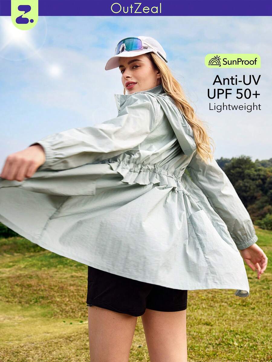 OutZeal Jaqueta de Proteção Solar de Mulher OutZeal com Capuz, UPF50