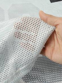 ROMWE MEN Prep Men's Jersey Mesh See-Through Activewear Top - White - View 4