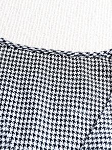 SHEIN LUNE Plus Size Front Button Sleeveless Houndstooth Casual Top