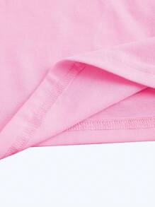 EMERY ROSE Plus Size Kindness Is Free Printed Summer T-Shirt - Pink - View 5